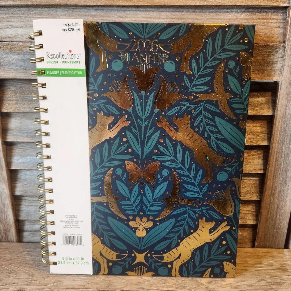 Recollections Starlit Romance 2026 Planner, 8.5x11 in NEW